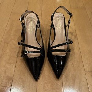 Jessica Simpson Chalk Fausey Pointed Toe Slingback Heels